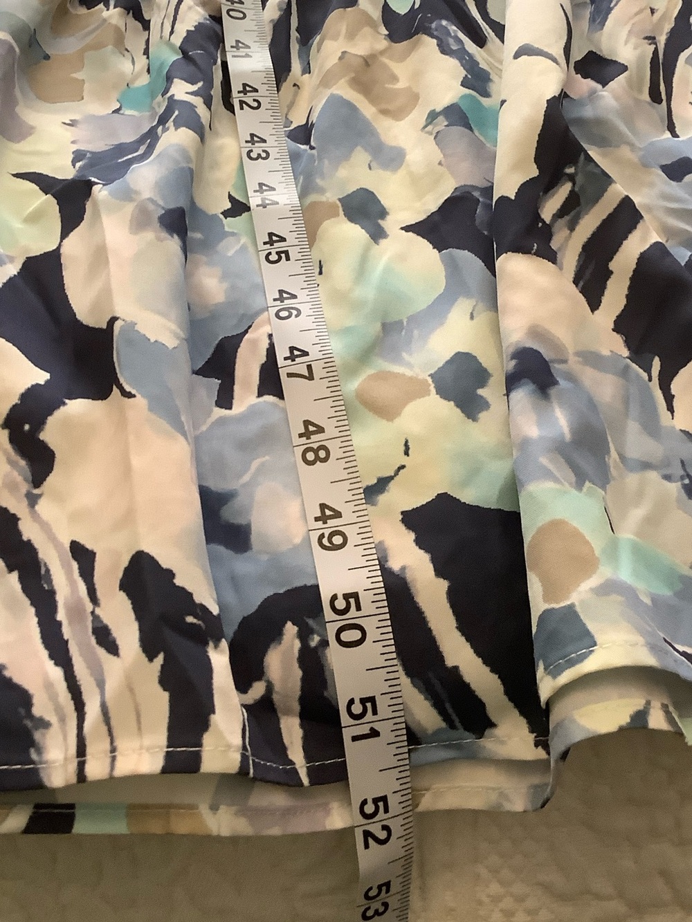 Floral Blue Puff-Sleeve Maxi Dress - Picture 9 of 9